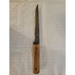 Vintage Old Hickory Paring Knife Carbon Steel Wood Handle Made in USA 10 Inch
